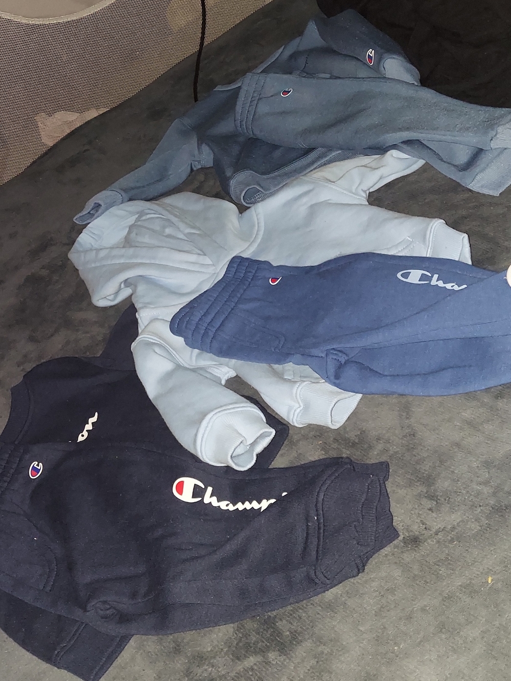 Champion Kids' Hoodie and Sweatpants Set - Navy & Light Blue